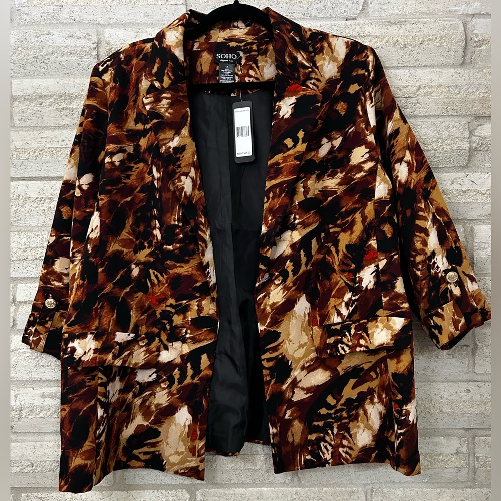 Soho Women's Multicolor Abstract Blazer